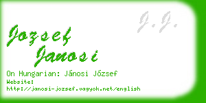jozsef janosi business card