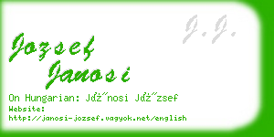 jozsef janosi business card